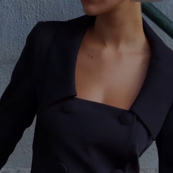 Amanda Uprichard Black Label Tavira Blazer Dress Double Breasted Short Medium - Picture 6 of 6